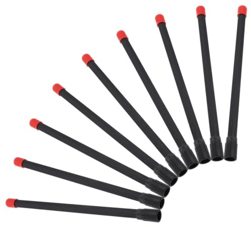 HOODANCOS 10 piezas Extensión Válvula Neumático Prolongador Vástago Conexión Segura Compatible Coches Motos Bicicletas Inflado Preciso Negro Plástico