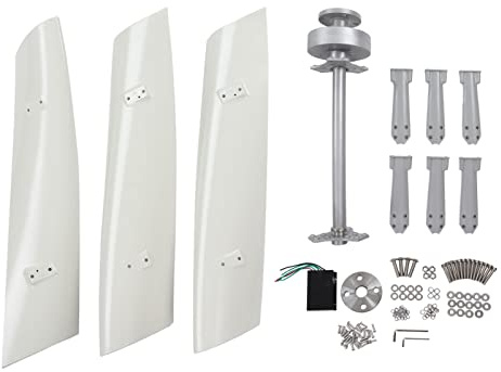 Respicefinem Generador de turbina eólica vertical Turbina eólica Maglev de doble rodamiento aerodinámica blanca para barco (24V)