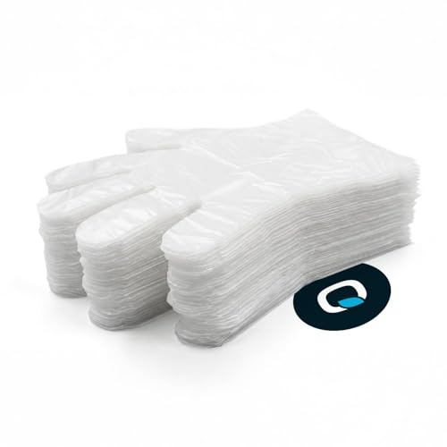 MAQA 300 Guanti Vinile Monouso Trasparenti in Polietilene con Microgrip - UNIVERSALI - Ideale Per Attività Commerciali - Guanti Usa e Getta per Alimenti, Cucina e Pulizie | Igienici, Antibatterici