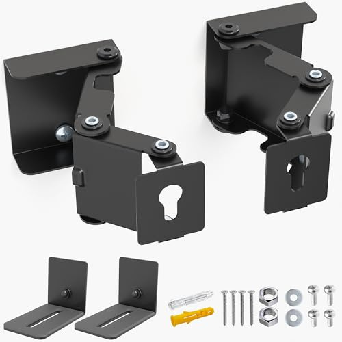 VIVO Universal Soundbar Wandhalterung aus Stahl, L-Halterungen, verstellbare ausziehbare Lautsprecherarmhalter, schwarz, Halterung ESB1