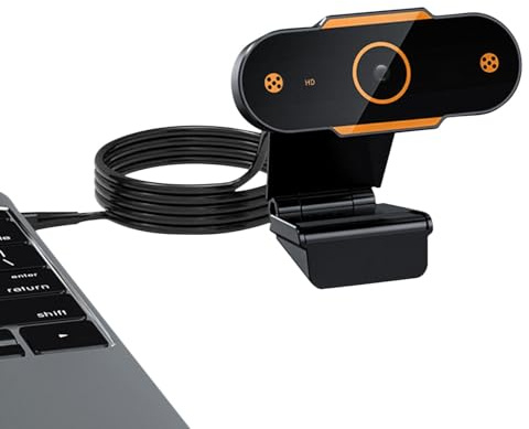 Genérico Web Camera - USB Camera For Streaming,Driver-Free USB Cameras | Easy To Setup Laptop Webcam | Components & Accessories with Auto Focus Function, Wide Viewing Angle For Desktop, Laptop, PC