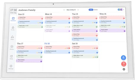 Cocoarm Digitaler Familienkalender, Innovativer Touchscreen-Planer, Intelligente Aufgabentabelle, 21,5-Zoll-HD-Display für den Heim- und Bürogebrauch (EU-Stecker)