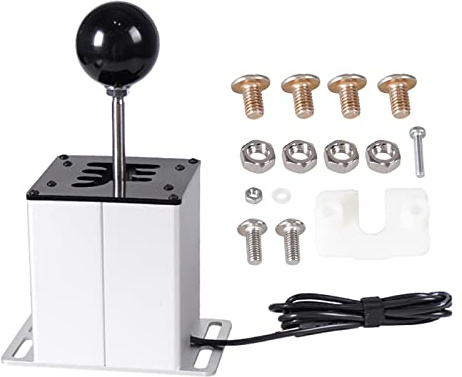 Amagogo Simulator Schaltknauf USB H Gangschaltung für G29 G920 T300RS GT Lenkrad Aus Metall für Rennsimulation SIM Spiele Heimgebrauch Fahrpraxi, 6+R