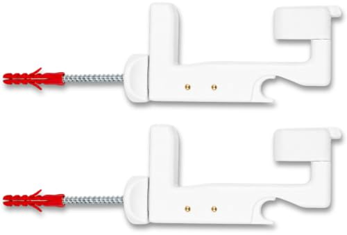 Pack 2 Retenedores de Ventana y Contraventana | Repuesto para Mallorquinas | Soporte Tipo Grillo Antiviento | Tope Ventana | Acabado Blanco | Compatible con Mallorquinas Persianas y Ventanas Abatibles