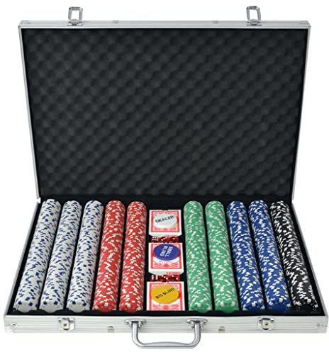 vidaXL Pokerkoffer 1000 Pokerchips Aluminium Koffer Chips Poker Set Pokerset