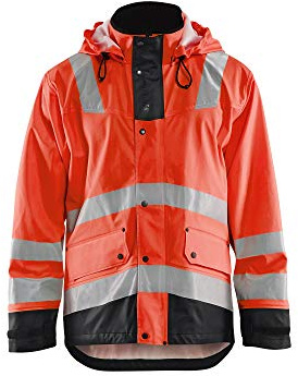 'blakläder 430220035599s Advertencia Chaqueta Impermeable de nivel 2, Rojo/Negro, S