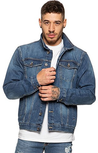 Enzo EZJ391 Mens Denim MSW Jacket S