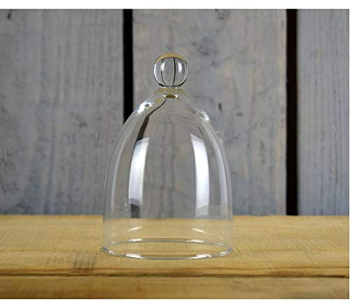 EMH Small Mouth Blown Glass Display Cover Cloche Bell Jar Dome Centrepiece 11.5 cm