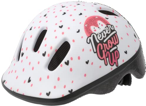 Polisport 8740200048 Casco Bebé Hoggy XXS (44–48 Cm) – Blanco/Rosa Mate | Casco Bicicleta Unisex con 6 Ventilaciones, Casco para Niños, Ligero, Ajustable, Seguro, Casco Infantil para Bicicleta