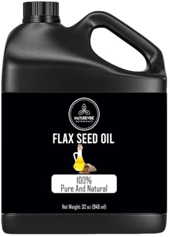 Naturevibe Botanicals Flaxseed Oil 32 Ounces | 100% Pure and Natural | Great for Skin Care and Hair Care