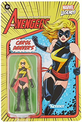 Marvel Hasbro Legends Series 3.75-inch Retro 375 Collection Carol Danvers Action Figure Toy