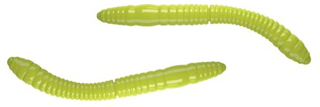 LIBRA LURES Fatty D' Worm Tournament 55 mm Käse 10 Stück (Hot Yellow 006)