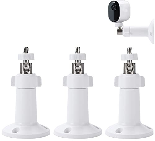 3 Stück Kamera Wandhalterung Kamera Wandhalterung Verstellbare Sicherheits-Wandhalterung Sicherheitskamera Halterung für Die Outdoor Kamera & Indoor Sicherheitskamera System Zubehör (Weiß)