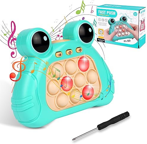 Ainiv Pop it Fidget Spielzeug, Fidget Ball Toys mit Musik, Puzzle-Spielmaschine Game Controller Bubble Sensory Fidget Toy, Elektronisches Sensorspiel für Konzentrationstraining