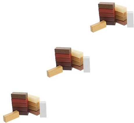 Uonlytech 3juegos Kit De Reparación De Rayones Para Suelos De Madera Cera Maleable Para Arreglar Daños Parquet Para Restaurar Muebles y Pisos Incluye Para Fusión