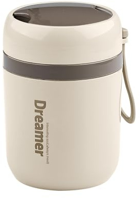 Müslibecher to go 500ml Lunchpot Müsli to go Becher, Suppentassen Joghurtbecher mit Löffel Deckel, Versiegelte Suppenbecher für Büroangestellte, Frühstücksbecher für Yoghurt Porridge Kaffee (500ml)