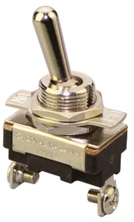 Interruttore a levetta SPST 2 pin on/off DC 12 V 24 V AC 10 A 250 V 15 A 125 V interruttore in metallo per auto, barca, ecc. ASW-23-101A