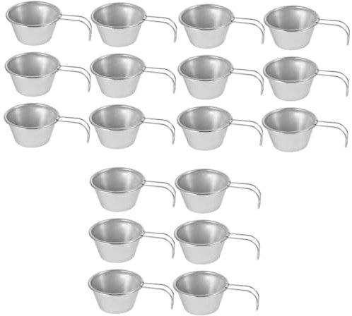 YARNOW 18 Stk Weinglas im Freien Kaffeebohnenschaufel Outdoor-Kit Obst Weingläser Wassergläser Wasserbecher für draußen Tragbares Mini-Weinglas draussen Messlöffel reisen Rostfreier Stahl