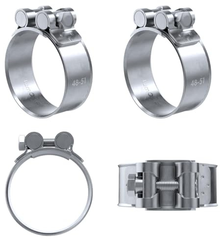 4x Lumonic Gelenkbolzenschelle 48-51mm Auspuffschelle für Bau PKW LKW