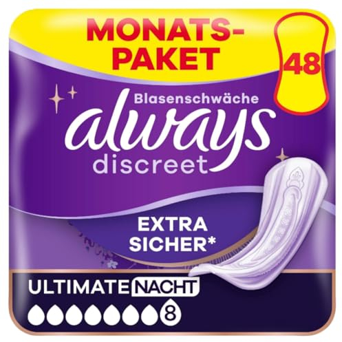 Mit Pufai Grocery, Handseife Rosemary & Ginger 250 ml x 2er + Discreet Ultimate Nacht Inkontinenzeinlagen für Frauen Monatspaket 4 X 12 STÜCK