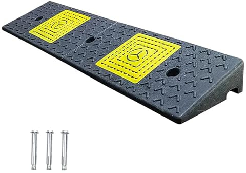 Rampe Rollstuhl, Tragbare Rampen for Gehhilfen, Gummi- Und Kunststoffmaterial, rutschfeste Rampe, Mit Wasserauslass, Nur for Den Heimgebrauch Geeignet
