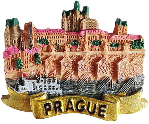 Kühlschrankmagnet, Motiv: Prag Tschechische Republik, 3D, Reise-Souvenir, Kühlschrankdekoration, Magnetaufkleber, Bastel-Kollektion