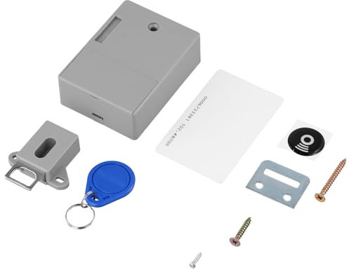 QWORK® Serratura a cassetto Invisibile, Governo di Serratura del cassetto RFID, Adatto a Porta in Legno, cassetto, armadietto