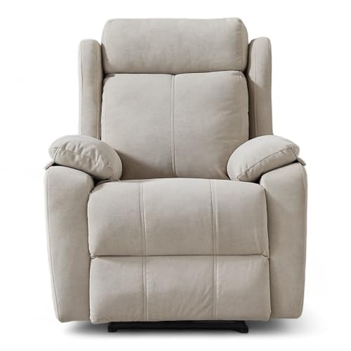 Genérico Sillon Relax Reclinable Electrico, Gravedad Cero | Desenfundable, Botonera Cromada con Puerto USB | Madera de Pino | Sillones Reclinables | Relax | Silla Sofa | Electrico Moderno | Beige