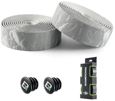 ROCKBROS Rennrad Lenkerband 220 cm, 2 Rollen Lenkerbandset | Stoßdämpfend und rutschfest, extra lang und selbstklebend, einfache Montage für Rennrad, Gravel Bike und Trekkingrad