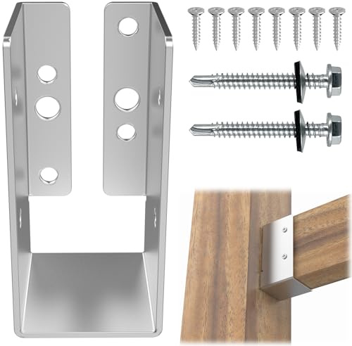 24 PCS Concealed Joist Hanger, 2 x 4 Outdoor Concealed-Flange Hanger, Coated Concealed Mount Joist Hangers for 2x4 Beam , Swing, Fence