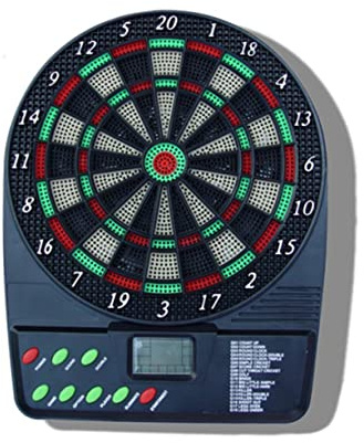 BESPORTBLE Cible de Fléchettes Couleur Aléatoire Électronique à Score Automatique Écran LCD, Segments Précis en Plastique, Alimentation par 3 Piles AA, pour Compétition et Loisirs