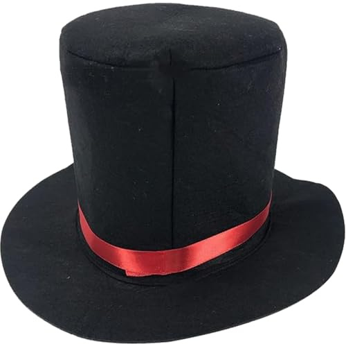 Sombrero de copa de fieltro negro, sombrero de mago de moda, sombreros Fedora retro para hombres, mujeres y niños, disfraz de mayordomo para juegos de rol, fiestas temáticas, festivales, mini sombrero