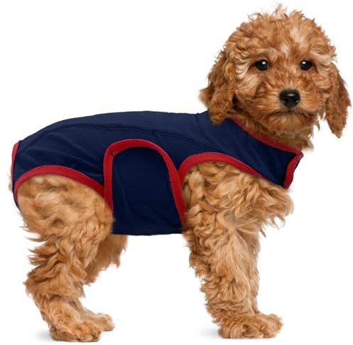 MHaustlie L Hundebody Nach Op Hündin Op Body Hund Für Mittelgroße Hunde Lick Protection Op Body Dog Neutering Male Dog Medical Pet Shirt Alternativen Zu Kegel Und Halskrause Hunde (Blau, L)
