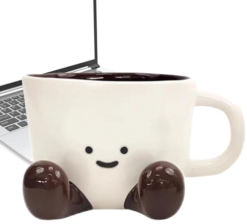 Ceramic Coffee Mug,Tea Cup with Feet - Funny Coffee Tea Mug for Women Men Christmas Birthday Cool Photography Prop Home Decoration