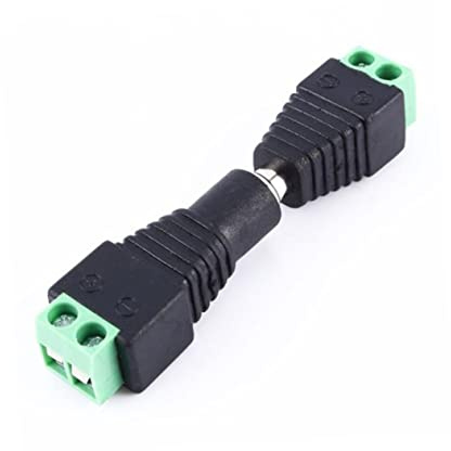 QUMIIRITY Connettore Alimentazione Cc Maschio e Femmina 12v Adattatore Per Cctv e Strisce Led 10 Pezzi Installazione Facile e Connessione Affidabile