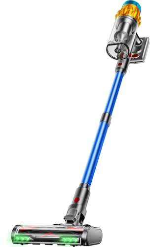 AIDTIPS Aspirapolvere Senza Fili, 600W/50KPA/70Mins Scopa Elettrica Senza Fili Potente Verticale Antigroviglio, Raccoglipolvere Senza Contatto da 1,8L, Spazzola Anti-groviglio con Luce Verde(blu)