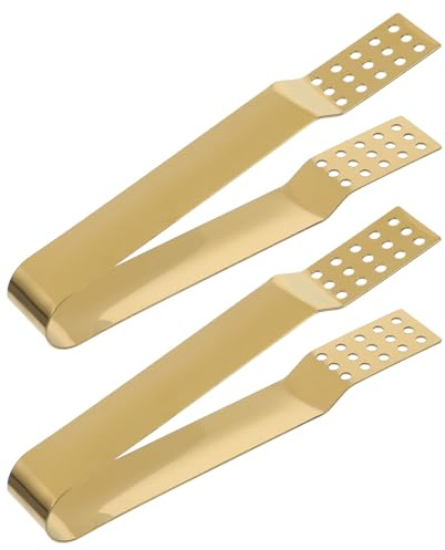 TEMPNAP 2 Stück Edelstahl Teebeutelzangen Metallzange für Teebeutel und Zuckerwürfel Kompakt Rutschfest Küchenutensil für Tee und Haushalt