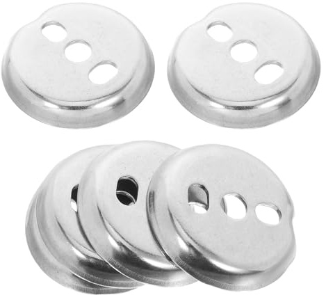 FUOYLOO Forniture di Ricambio 6 Pezzi per Barra Portasciugamani 32Mm in Acciaio Inox Base di Montaggio Robusta per Accessori Bagno da Parete Resistente all'Umidità