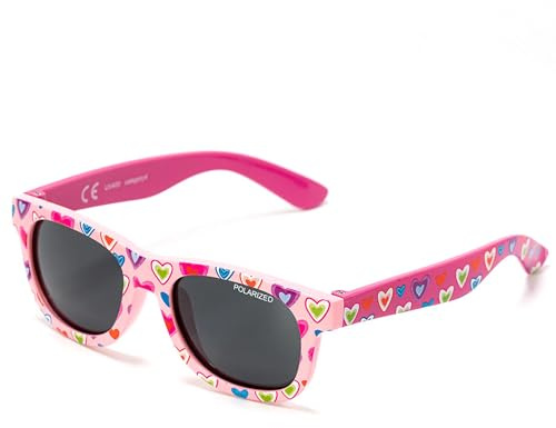 Kiddus Occhiali da Sole per Bebe, Bambino e Bambina, Polarizzati, per Bambini da 8-24 mesi, Protezione UV400 CAT3, Aste Flessibili senza BPA