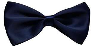 Kids Boys Pre-Tied Satin Bow Tie – Adjustable Elastic Band | Formal Bowtie for Wedding, Party, Birthday, School Uniform & Special Occasions (Navy)
