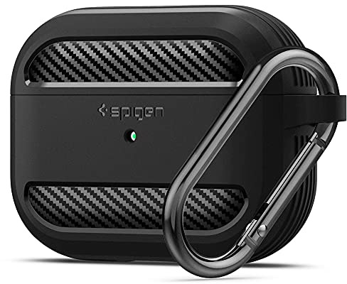 Spigen Rugged Armor Entwickelt für Apple Airpods Pro Hülle Case (2019) - Mattschwarz