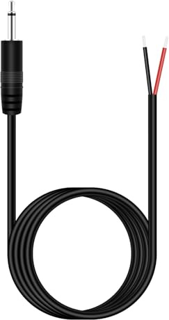 Fancasee (6 ft Replacement 3.5mm Male Plug to Bare Wire Open End TS 2 Pole Mono 1/8 3.5mm Plug Jack Connector Audio Cable Repair