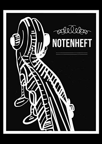 Notenheft: DIN A4 Block - 100 Seiten - Blanko Notenblock und Notenheft - Für Anfänger und Fortgeschrittene - Große Lineatur - Musik Schreibheft - Leere Notensysteme
