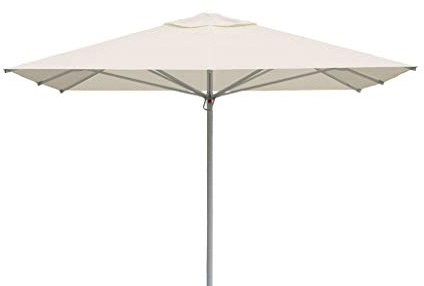 VIS Elegant Single Top - Eckiger Sonnenschirm - Sehr modern & langlebig, UV-beständig, bedienerfreundlicher Teleskopschirm - 350 x 350 cm - Bespannung in beige Farbe