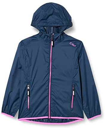 CMP - Giacca Kid G con Cappuccio Antipioggia, Blue, 164