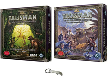 Blumie Shop Set Talisman, 2 Erweiterungen in französischer Sprache, das Königreich Sylvester + Les Hautes Terres + 1 Flaschenöffner (Terres + Sylvester)