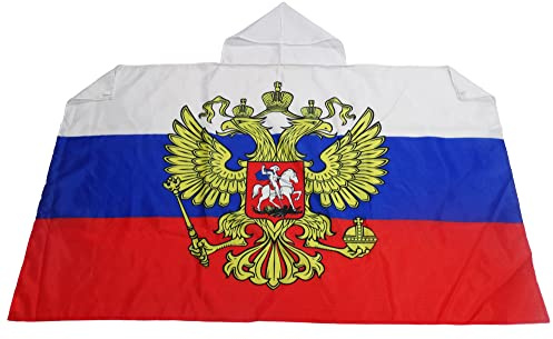 AZ FLAG Umhang Russland mit Adler 150x90 cm Russische Leichtes Polyester | Für innen Fanumhang genähte Kanten und leichte Ausführung