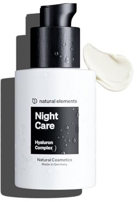 Night Care – 50ml Feuchtigkeitscreme – Nachtcreme mit Hyaluron, Glycerin, wertvollen Lipiden und Ceramiden – 100% Naturkosmetik – Regeneration, Anti Aging, Feuchtigkeit, Parfümfrei