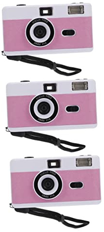 HOMSFOU 3pezzi Fotocamera Retro Riutilizzabile Con Flash Integrato Senza Batteria Design Semplice e Pratico Compatibile Con Pellicole Per Amici e Famiglia