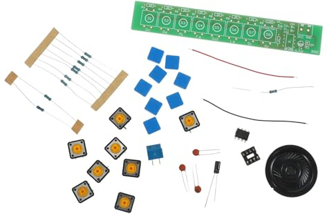 Toyvian Ne555 Elektronik Bausatz Für Elektronische Orgeln Mit 8 Tasten Und Lötplatine Für Selbstgemacht Musikinstrumente Und Lernzwecke